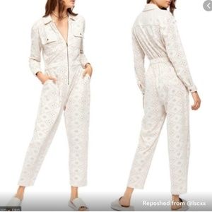 Free People cream jumpsuit